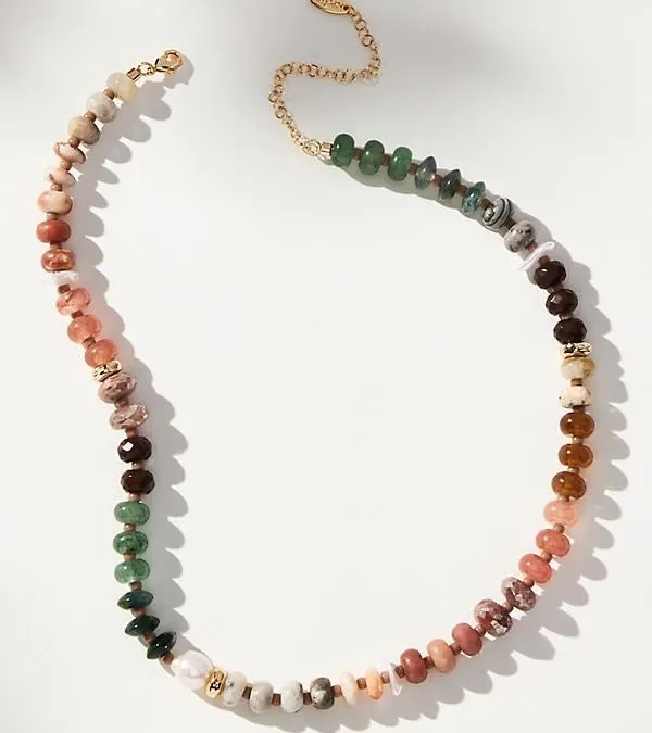 Glass Bead Necklace Night
