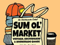 Sum Ol' Market poster: vintage, secondhand & homemade goods, Saturday May 23 at Publik Coffee