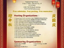 2026 Utah Chinese Community Mid-Autumn Festival & National Day Gala