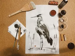 Sumi e Japanese Ink Painting