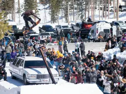 Snowboarder at The Bomb Hole Cup