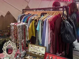 Vendors and shoppers at The Bazaar flea market