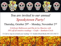 Golden Braid’s Annual Spookytown Party! — Golden Braid Books