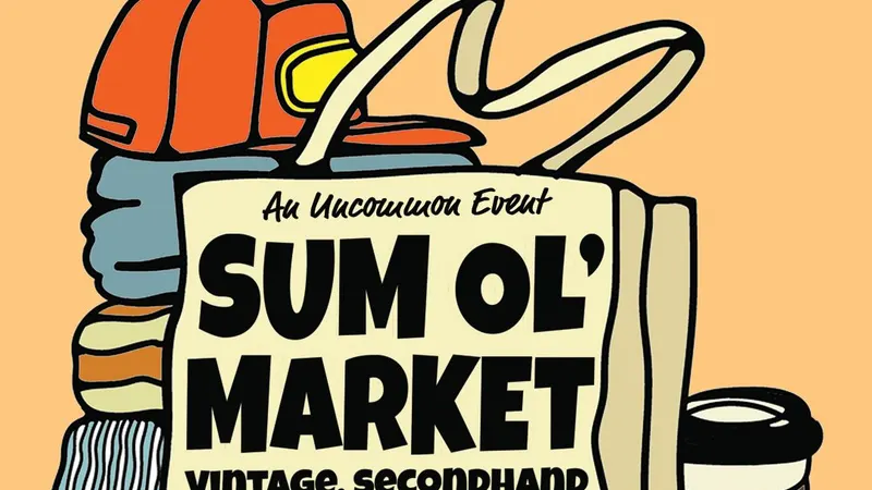 Sum Ol' Market poster: vintage, secondhand & homemade goods, Saturday May 23 at Publik Coffee